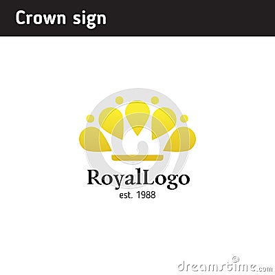 Logo template in the form of a crown Vector Illustration