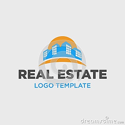 Logo Template for Real Estate Company Vector Illustration