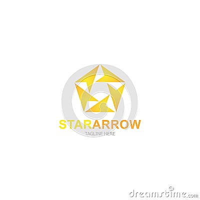 Logo Template Star Arrow Stock Photo