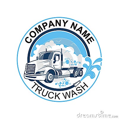 Truck wash logo Stock Photo