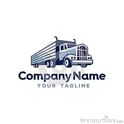 Logo Template for Trucking Transportation Company Vector Illustration