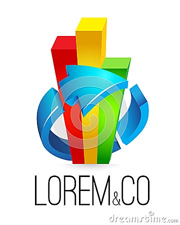 Logo template vector, bookkeeping, accountancy, seo, business Vector Illustration