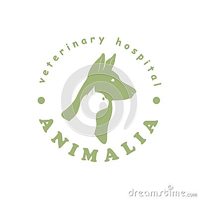 Logo template for veterinary clinic Vector Illustration