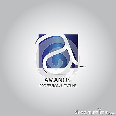 A Letter Design Logo Stock Photo