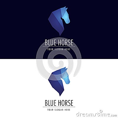 A vector logo template designed for horses Stock Photo