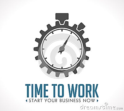 Logo - time to work Vector Illustration