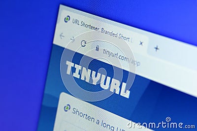 TinyURL URL shortening service Editorial Stock Photo