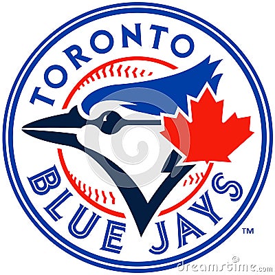 The logo of the Toronto Blue Jays baseball club. Canada. Editorial Stock Photo