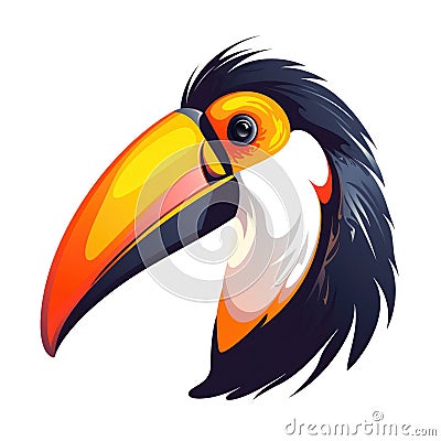 Logo Toucan On Isolated Tansparent Background, Png. Generative AI Stock Photo