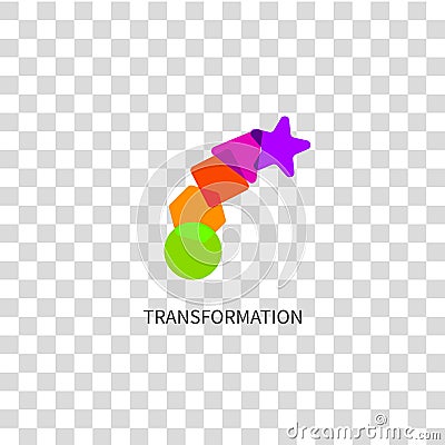 Logo transform, icon change Vector Illustration