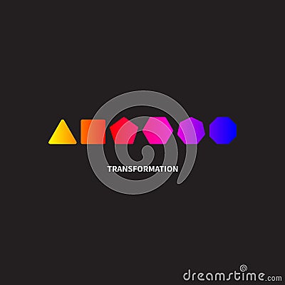 Logo transform, transformation Vector Illustration