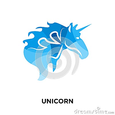 logo unicorn isolated on white background for your web, mobile a Vector Illustration