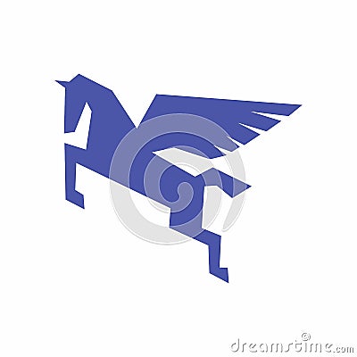 Logo unicorn monogram Stock Photo