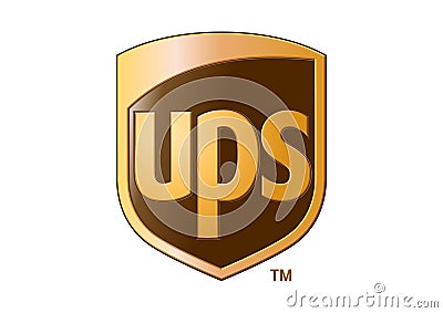 Logo Ups Editorial Stock Photo