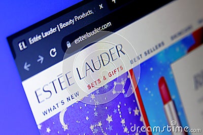 Estee Lauder beauty brand Editorial Stock Photo