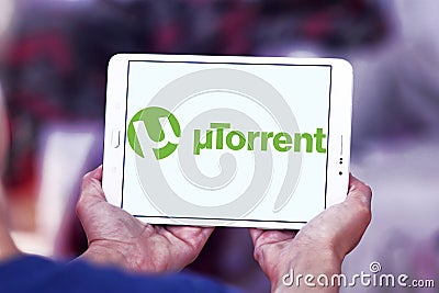 UTorrent software logo Editorial Stock Photo