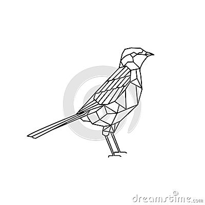 Logo vector illustration of birds using line art Vector Illustration