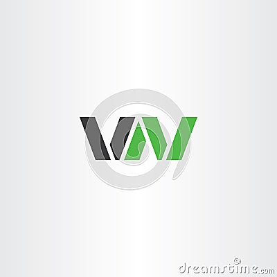 logo vector logotype letter v and n or letter w Vector Illustration