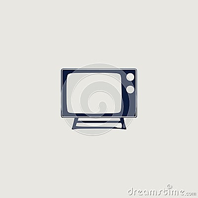 Logo vector that symbolically uses television Vector Illustration