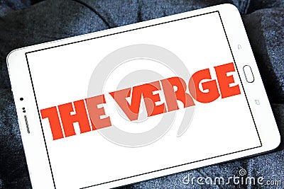 The Verge technology news and media network logo Editorial Stock Photo