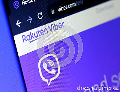 Viber messenger mobile app Editorial Stock Photo