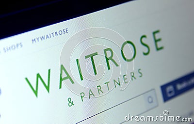 Waitrose Supermarkets chain logo Editorial Stock Photo