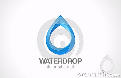 Logo Water drop abstract. Creative design droplet. Vector Illustration