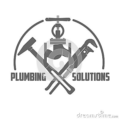 logo water, gas engineering, plumbing service Stock Photo