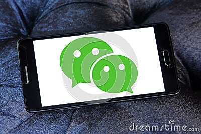 WeChat mobile application logo Editorial Stock Photo