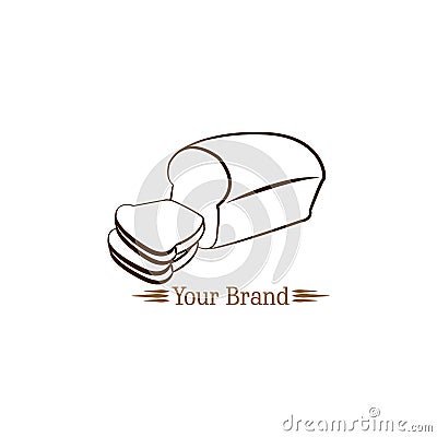 Logo White bread Bakery vector for brand your food company Vector Illustration