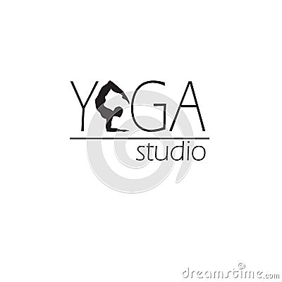 Logo for yoga studio Vector Illustration