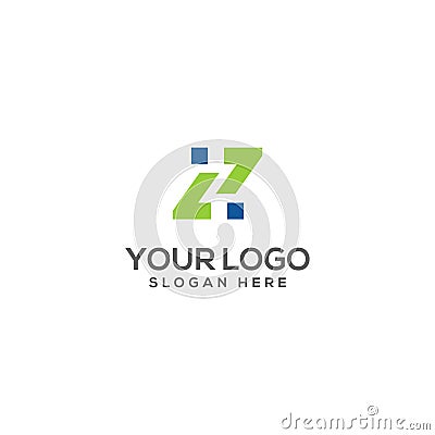 Your company logo letter Z and slogan here Vector Illustration