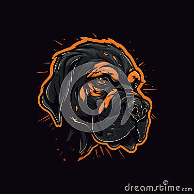 A logo of a zombie dog head, designed in esports illustration style Vector Illustration
