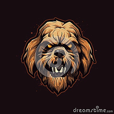 A logo of a zombie dog head, designed in esports illustration style Vector Illustration