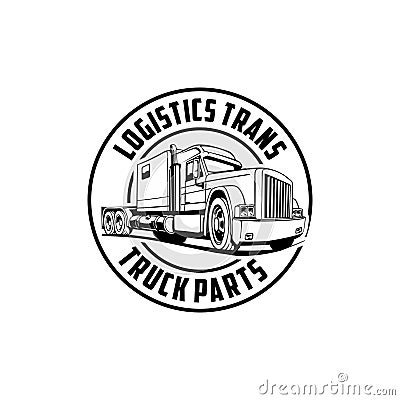 Logistics trans truck parts logo vector Vector Illustration