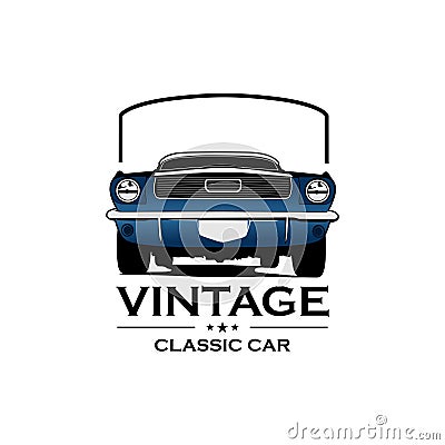 Service and repair classic car garage logo vector Vector Illustration