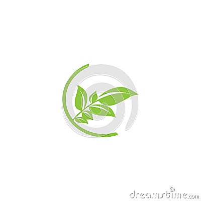 Logos of green Tree leaf ecology Vector Illustration