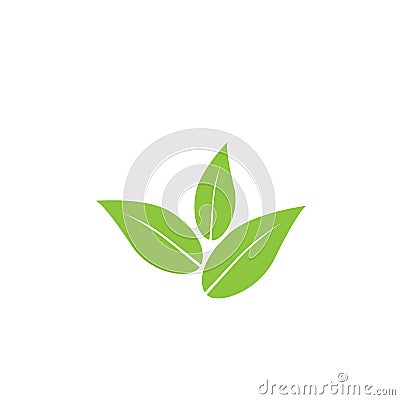 Logos of green Tree leaf ecology Vector Illustration