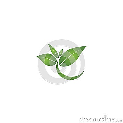 Logos of green Tree leaf ecology Stock Photo