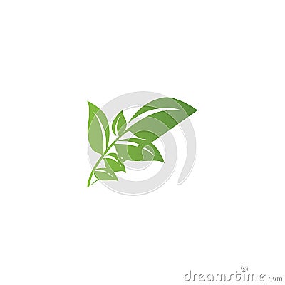 Logos of green Tree leaf ecology Vector Illustration