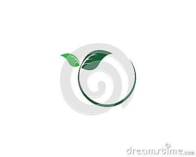 Logos of green Tree leaf ecology Vector Illustration