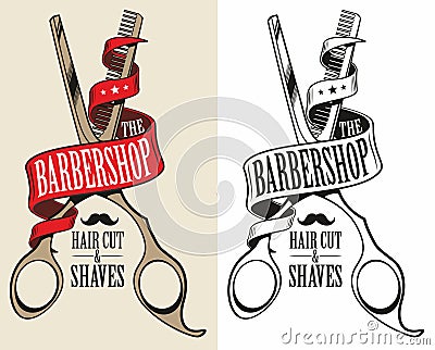 Logotype for barbershop Vector Illustration
