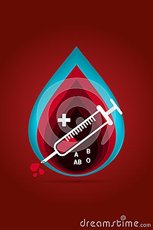 Logotype blood donation Vector Illustration