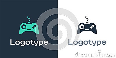 Logotype Gamepad icon isolated on white background. Game controller. Logo design template element. Vector Illustration Vector Illustration