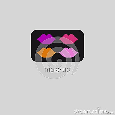 Logotype of makeup artist Vector Illustration