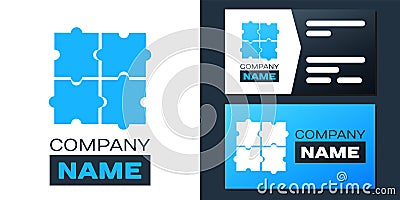 Logotype Piece of puzzle icon isolated on white background. Business, marketing, finance, template, layout, infographics Vector Illustration