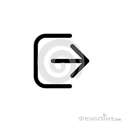 Logout icon. Exit Vector Vector Illustration