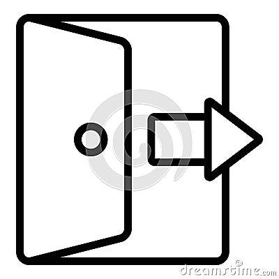 logout Icon. User interface Vector Illustration, As a Simple Vector Sign and Trendy Symbol in Line Art Style, for Design and Vector Illustration