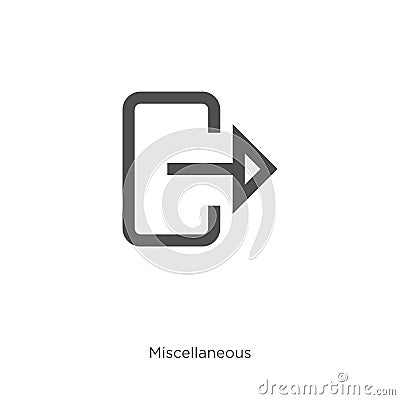 logout icon vector from miscellaneous collection. Thin line logout outline icon vector illustration. Outline, thin line logout Vector Illustration