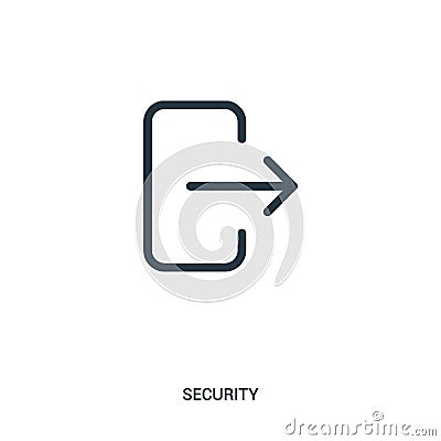 logout icon vector from security collection. Thin line logout outline icon vector illustration Vector Illustration
